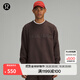 lululemon丨Steady State 男士圓領(lǐng)衛衣 *徽標款 透氣 LM3ERYS 濃縮咖啡色 M