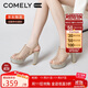 康莉（COMELY）商場同款高跟涼鞋女25年夏季防水臺魚嘴涼鞋羅馬涼鞋 金色 36