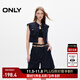 ONLY夏季時(shí)尚百搭純色高腰顯瘦短褲牛仔褲女|124243041 J37 1000洗水藍牛仔 M (165) 68A