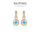 XUPING旭平首飾仿水晶時(shí)尚經(jīng)典肥方耳扣女送禮飾品X001037372 4號底-彩白色