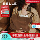 百麗（Belle）包包女2025秋新款商場(chǎng)同款流浪摩卡復古絨面hobo托特包8562ACX5 巧克力摩卡(AB面） F