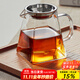 憶壺茶（YIHUTEA）玻璃公道杯帶過(guò)濾網(wǎng)茶漏套裝茶具配件茶海分茶器加厚功夫茶杯大號 【升級大容量】500ml+卡扣茶漏