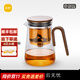 尚明（SAMADOYO）磁吸飄逸杯泡茶壺家用沖茶壺玻璃內膽一鍵過(guò)濾茶具茶水分離杯 單壺700ml