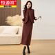 恒源祥小香風(fēng)套裝2025春秋季新款法式高級感紅色毛呢半身裙三件套職業(yè)裝 安可拉紅 L 110-120
