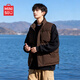 名創(chuàng  )優(yōu)品（MINISO）棉馬甲男生保暖防寒無(wú)袖上衣冬季新款痞帥風(fēng)立領(lǐng)坎肩 咖啡 L
