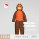保姆鵝 兒童連體羽絨服寶寶卡通可愛(ài)套裝保暖防風(fēng)童裝冬裝 胖橘黃 100cm