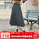 百圖betu女裝秋季新款半身裙韓系簡(jiǎn)約高腰顯瘦半身裙女2309T81 深灰 L