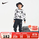 NIKE 耐克童裝男童純棉衛衣+長(cháng)褲2件套秋季新款兒童套裝