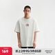 CHINISM  CH赤塵美式?jīng)龈兴俑啥绦鋞恤男士夏季潮流寬松休閑五分袖上衣 花灰色 L