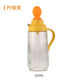 戰舵（ZHANDUO）多功能廚房刷倒一體油瓶油壺燒烤烘焙耐高溫油刷瓶玻璃調味瓶 660ml黃色
