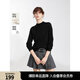 ELLE【100%綿羊毛】高領(lǐng)毛衣女2024秋冬新款打底保暖內搭羊毛針織衫 黑色（半高領(lǐng)升級版） XL