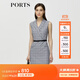 PORTS寶姿春夏新品女裝V領(lǐng)無(wú)袖中長(zhǎng)連衣裙ALN8D078MFQ085 灰色 M (6)