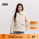 森馬棉服女拼接毛絨翻領(lǐng)溫柔百搭2024冬季新款時(shí)尚寬松棉衣復古風(fēng) 白色調00311 M