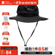 牧高笛（MOBIGARDEN）戶(hù)外防潑水防曬帽子遮陽(yáng)帽登山帽釣魚(yú)漁夫帽 NX20108003 鋼琴黑