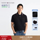 TOMMY HILFIGER25秋冬新款男裝透氣珠地網(wǎng)眼休閑通勤短袖T恤鑲邊翻領(lǐng)POLO衫 【合身款】曜巖黑色BEG L