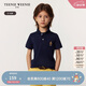 Teenie Weenie Kids小熊童裝25年新男女童經(jīng)典學(xué)院風(fēng)Polo領(lǐng)純棉T恤 藏青色 140cm