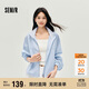 森馬（Semir）外套女秋短款蕾絲寬松蝙蝠袖棉麻立領(lǐng)2025小清新夾克10A525108002