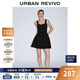 UR2025秋季新款女裝法式鉆飾背心式修身針織連衣裙UWG950197 黑色 (偏短) M