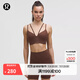 lululemon丨Like a Cloud 女士前V肩帶長(cháng)款運動(dòng)內衣B/C *羅紋 LW2DQ7S 熔巖棕 M /8