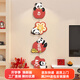 藝環(huán)宇電視背景墻裝飾過(guò)年新年掛件玄關(guān)裝飾畫(huà)高級感客廳掛畫(huà)墻上裝飾品 平安喜樂(lè ) 大尺寸組合（單幅高30cm）
