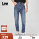 Lee25秋冬新品舒適中腰錐形五袋款中深藍男牛仔褲 中深藍 31