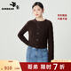 哥弟（GIRDEAR）女裝氣質(zhì)百搭短款羊毛針織開衫毛衣女1499250 柚木咖 M (3碼)