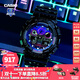 卡西歐（CASIO）【送禮物】手表男G-SHOCK彩虹炫色黑武士潮流防水運(yùn)動(dòng)電子表 GA-100RGB-1APR炫彩三眼