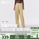 蕉下（beneunder）梭織直筒褲女25秋冬新款中暖加絨穿搭防風(fēng)防潑水運動(dòng)休閑褲WB146