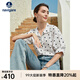 Navigare意大利小帆船女士襯衫25夏季新品時(shí)尚波點(diǎn)短袖襯衣百搭顯瘦上衣 冰川白 M
