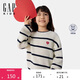 GAP【大小童同款】女童2025春季新款條紋針織衫兒童裝毛衣675828