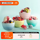 酷彩（Le Creuset）炻瓷創(chuàng  )意沙拉水果菜盤(pán)家用Sorbet系列 韓式米飯碗四件套10.5cm四件套