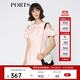 PORTS寶姿 秋季新品女裝露肩短袖連衣裙SA9D032GFD026 淺粉 S (4)