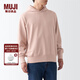 無(wú)印良品（MUJI）  男式 緊密編織毛圈 套頭衛衣 連帽衛衣 潮流 ABI09A2A 杏黃色 L 175/100A