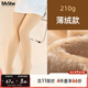 MsShe【加厚超柔絨】大碼女裝2025秋冬胖mm一體保暖加絨光腿打底褲襪女 210g-自然膚色-適宜10-15℃（現貨） 均碼