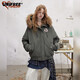 UNIFREE【25年冬款】美式復古簡(jiǎn)約寬松連帽棉服外套帶毛領(lǐng) 灰色 S
