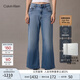 Calvin KleinJeans【新品禮盒】25秋季女士復古ck高腰寬松闊腿牛仔褲47D788G 186-牛仔藍 30