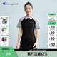 Champion冠軍插肩袖Polo領(lǐng)連衣裙2025春季新款潮牌短裙撞色修身 黑色 L