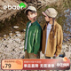 EBAER春季男女童柔軟舒適透氣印花點(diǎn)綴簡(jiǎn)約百搭格紋襯衫 畫(huà)眉棕 150 