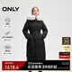 ONLY 2024冬季90白鵝絨毛領(lǐng)收腰顯瘦長(cháng)款羽絨服女|124412025