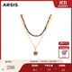 Arsis【明星同款】蛇紋雙層疊鏈虎眼石項鏈紅色吊墜鎖骨鏈送女友禮物 蛇紋納財雙層疊鏈（虎眼石）