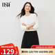 歐莎2025年秋季女新款復古白色蕾絲花邊長(cháng)袖T恤通勤打底衫上衣 白色 XL