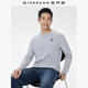 佐丹奴長(cháng)袖T恤男秋冬新款字母刺繡男生圓領(lǐng)運動(dòng)休閑上衣13025860 03中花灰 XL
