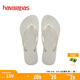 havaianas明星同款Slim細帶夾腳女人字拖平底海邊沙灘夏情侶拖鞋 0001-本白色 37-38 巴西碼