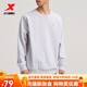 特步（XTEP）男裝衛衣男圓領(lǐng)長(cháng)袖秋冬休閑運動(dòng)針織上衣打底衫跑步健身衣服淺花灰XL