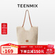 天美意（TEENMIX）女包針織托特包度假大容量手提旅行包通勤單肩包生日禮物送女友