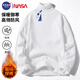 NASA GISS高領(lǐng)毛衣男秋冬加絨保暖針織衫男士毛線(xiàn)衣 高領(lǐng)白色加絨 XL 