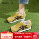 達(dá)芙妮黃色德訓(xùn)鞋女2025新款夏季阿鞋甘網(wǎng)面透氣休閑厚底運(yùn)動(dòng)鞋子