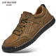 路司班特LOUSBANDD奢侈高檔品牌男鞋春秋季皮鞋百度潮流休閑鞋時(shí)尚防滑舒適板鞋男士 深棕色 39