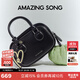 Amazing Song乙頌吐司包小號波士頓女包細紋牛皮單肩斜挎包小巧精致百搭手提包 【細紋牛皮】?jì)?yōu)雅黑