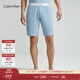 Calvin Klein內衣【冰美事系列】情侶夏季ck涼感抗菌居家睡衣短褲睡褲隨心選 男士下裝8I3-藍山 M